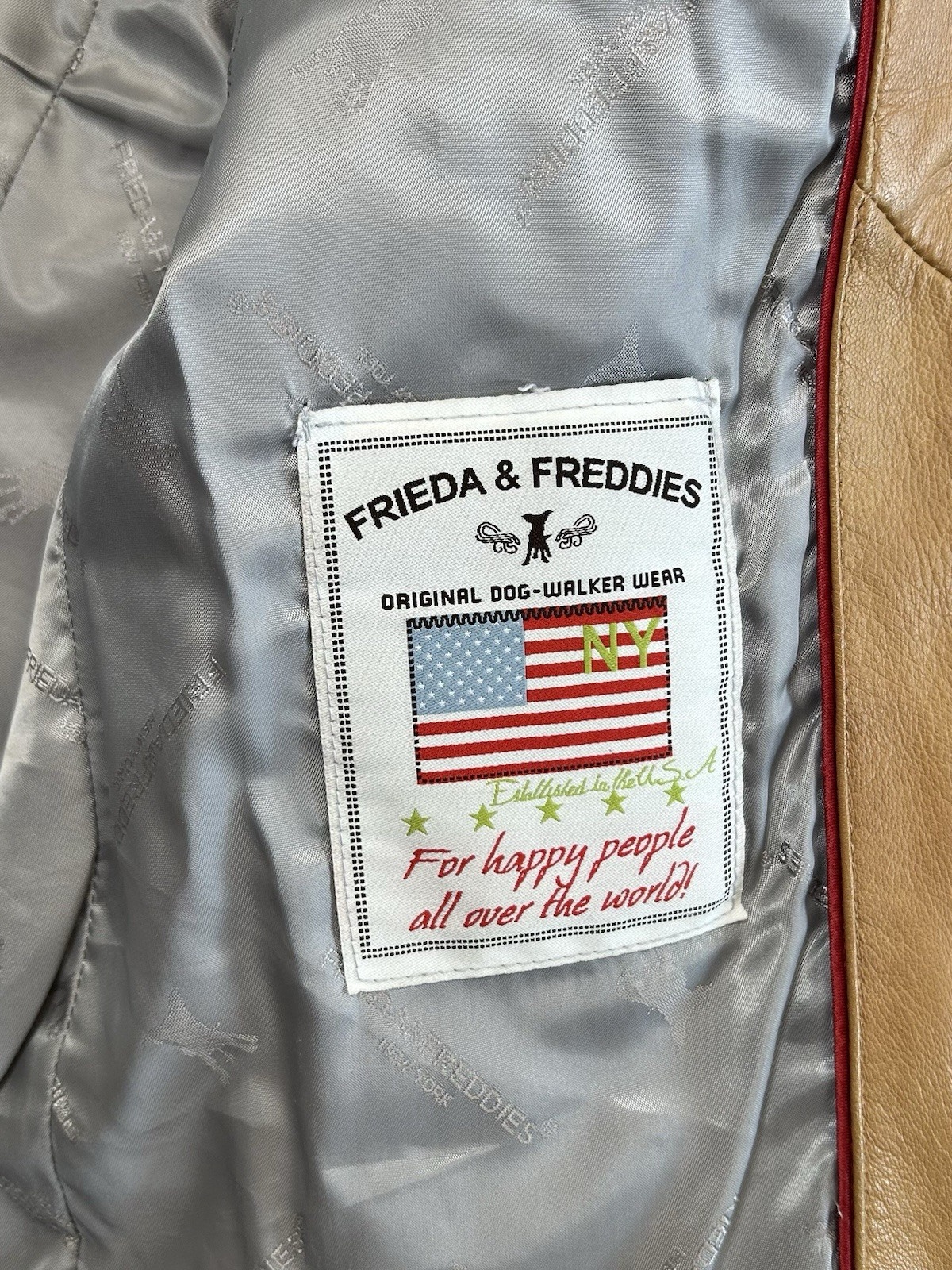 Frieda & Freddies New York Damen Lederjacke | Größe S | Braun | Echtleder