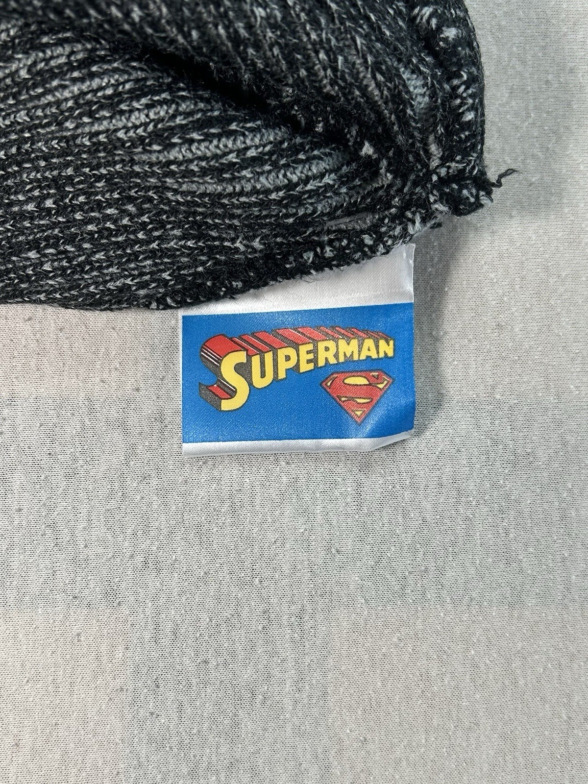 Vintage Superman Mütze DC Comics 1998 Neu mit Etikett Grau