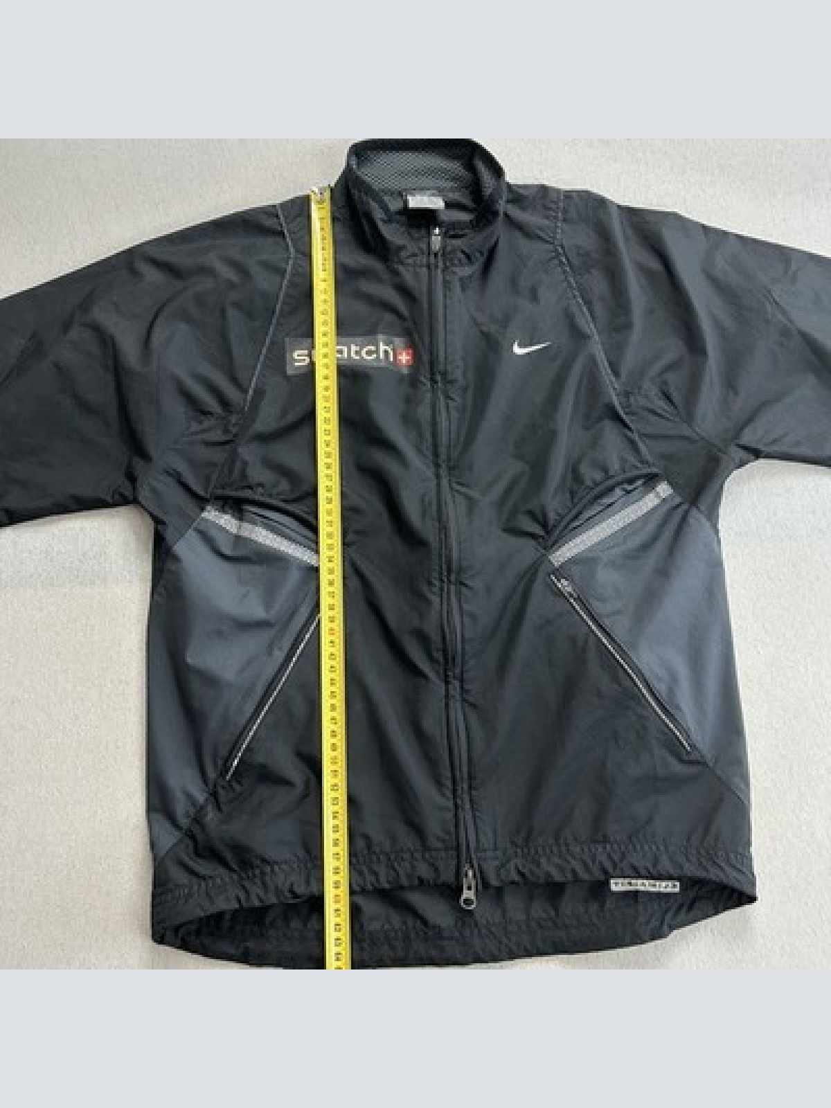 Nike x Swatch Vintage Windbreaker Trainingsjacke Clima-Fit Größe S Schwarz