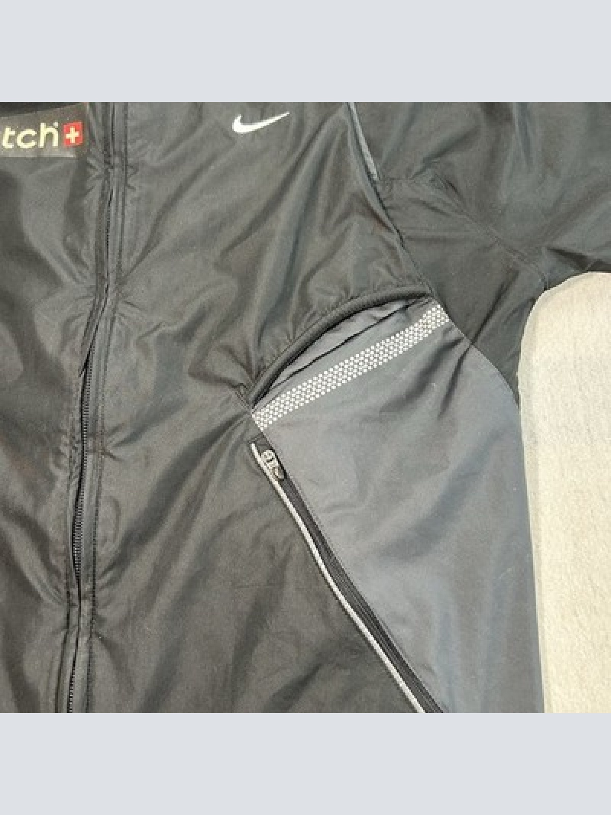 Nike x Swatch Vintage Windbreaker Trainingsjacke Clima-Fit Größe S Schwarz