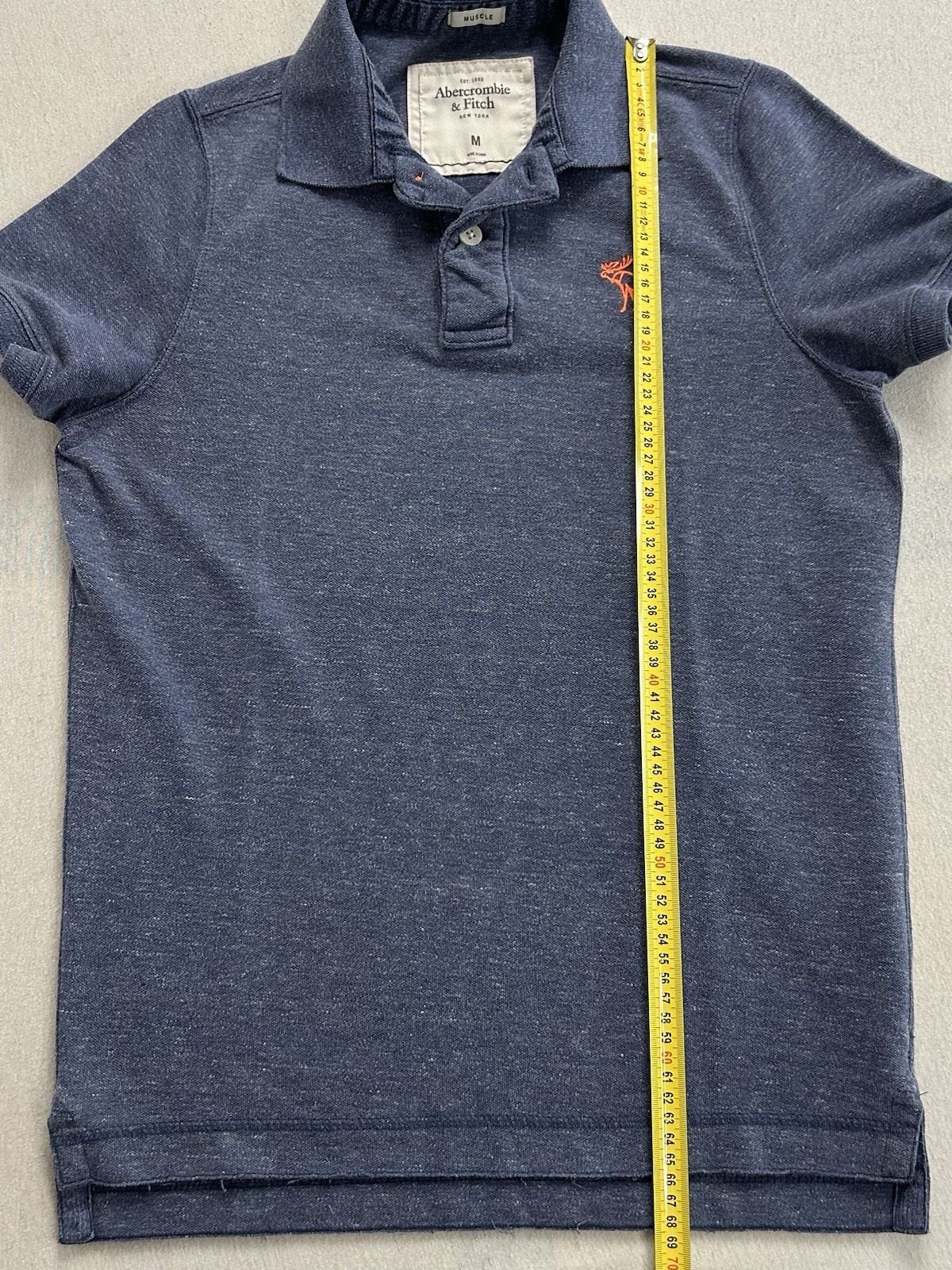Abercrombie & Fitch New York Muscle Poloshirt Größe M Blau