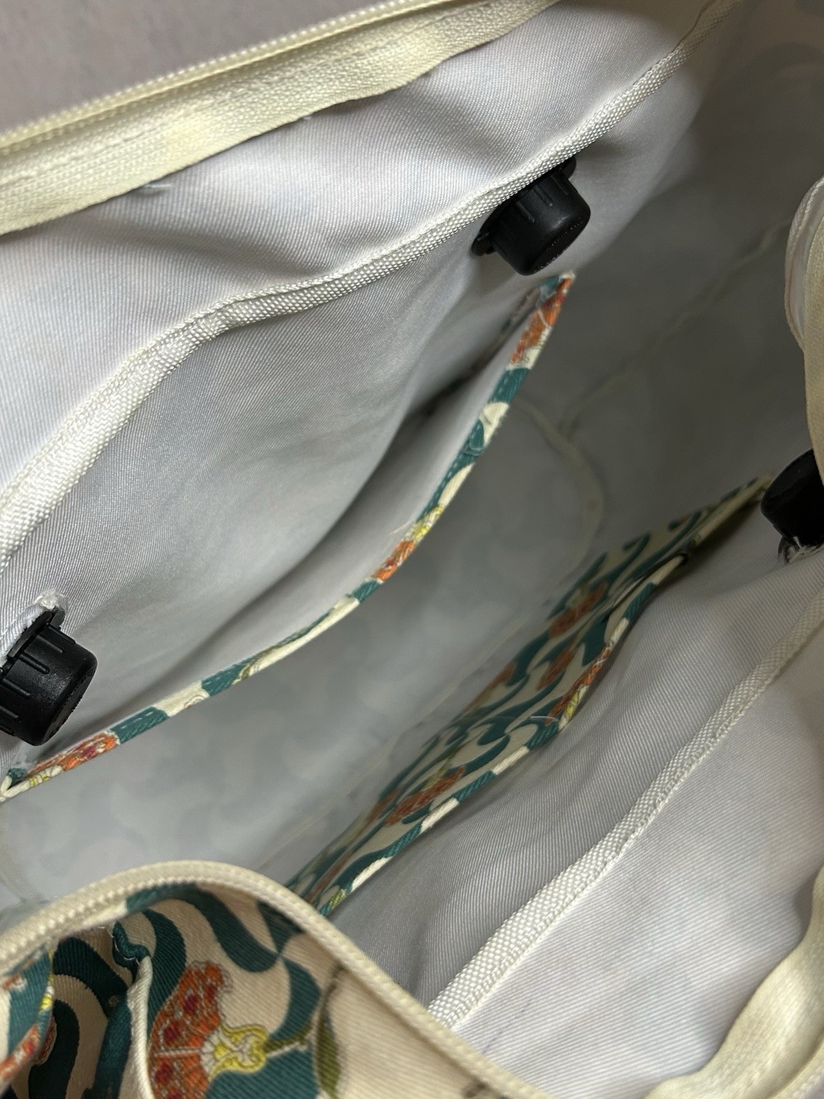 O bag Classic XL Damen Handtasche Grau, Orange 38x32cm Komplett