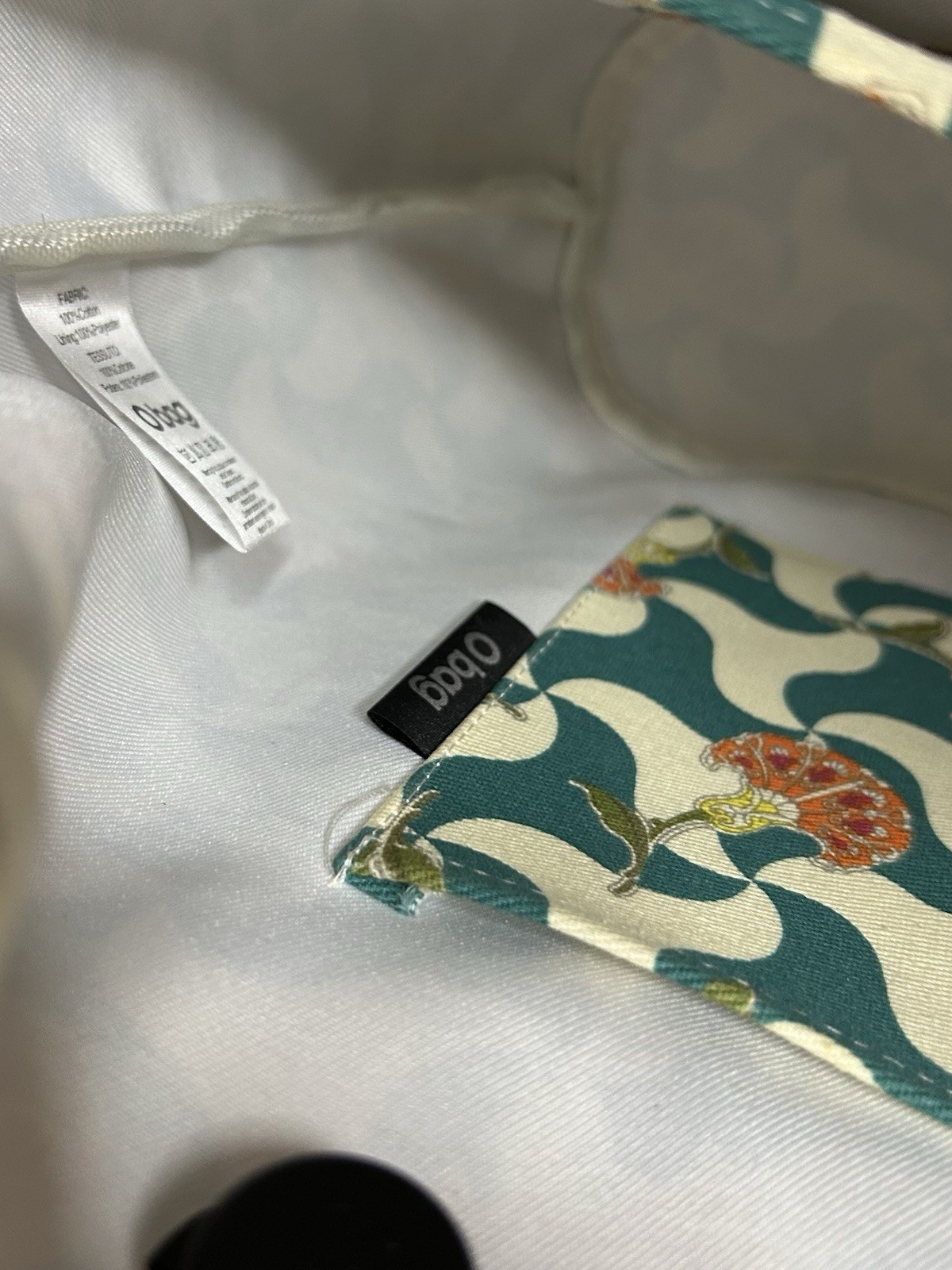 O bag Classic XL Damen Handtasche Grau, Orange 38x32cm Komplett