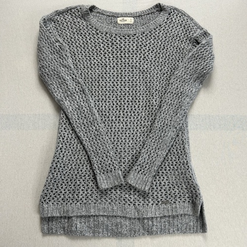 Hollister California Strick Pullover Damen | Größe S | Grau | Lang | Großstrick