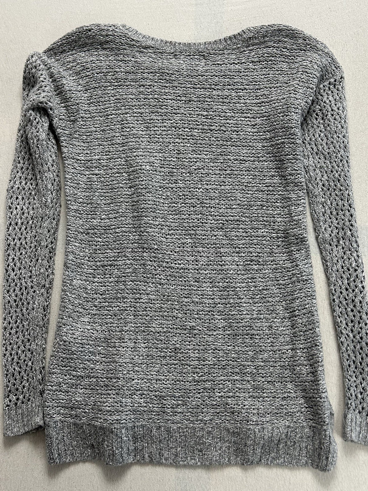 Hollister California Strick Pullover Damen | Größe S | Grau | Lang | Großstrick
