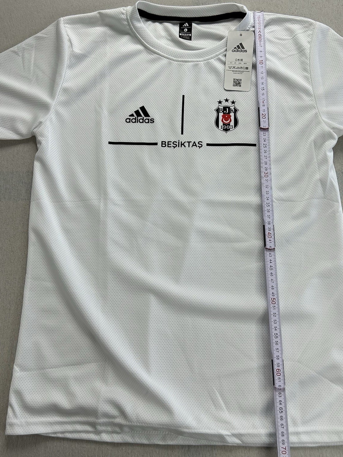Besiktas Istanbul Adidas Trainings/Aufwärm Trikot NEU mit Etikett Größe L Weiß
