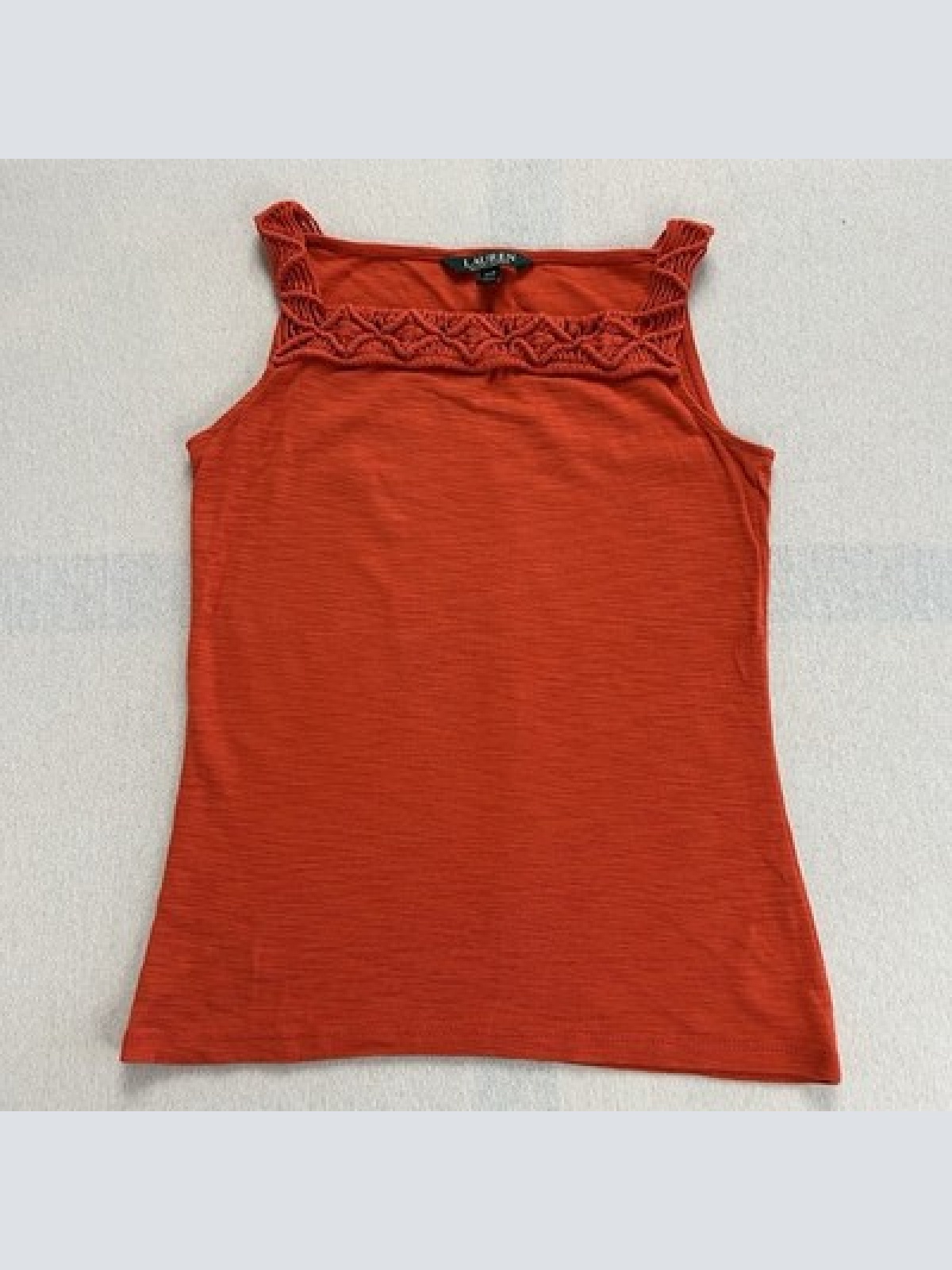 LAUREN Ralph Lauren Damen Top/Shirt Größe PXS Ärmellos Rot Maße auf Fotos