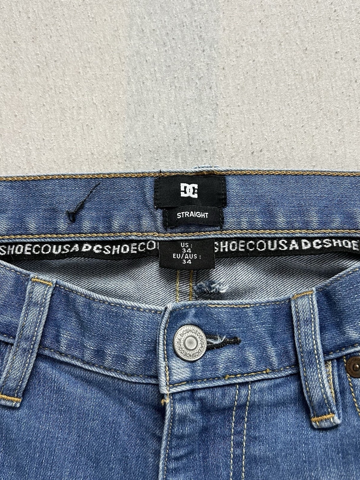 DC Shoes Jeans Shorts Herren Größe W34 Blau Bermudas Skater Maße auf Fotos