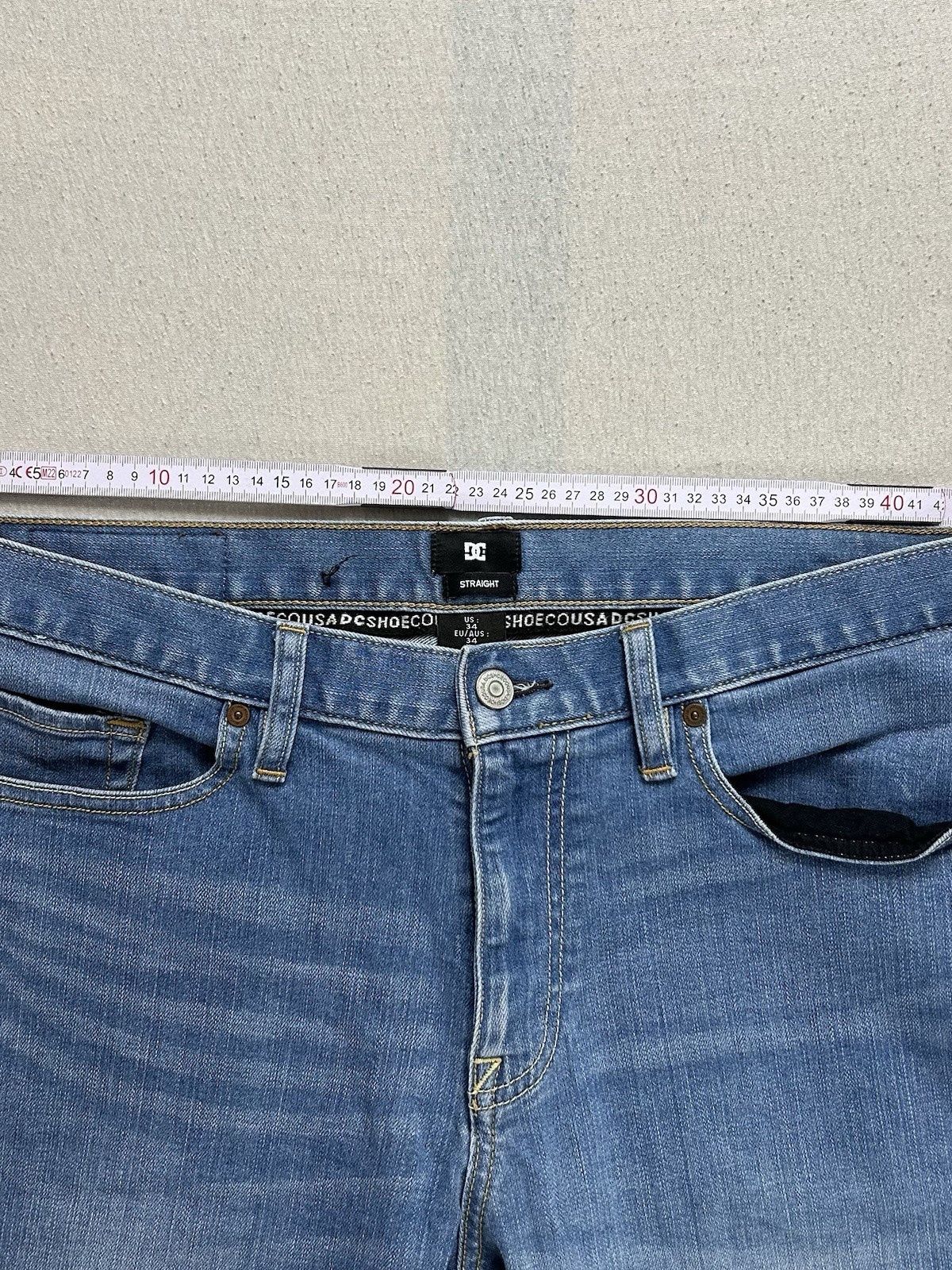 DC Shoes Jeans Shorts Herren Größe W34 Blau Bermudas Skater Maße auf Fotos