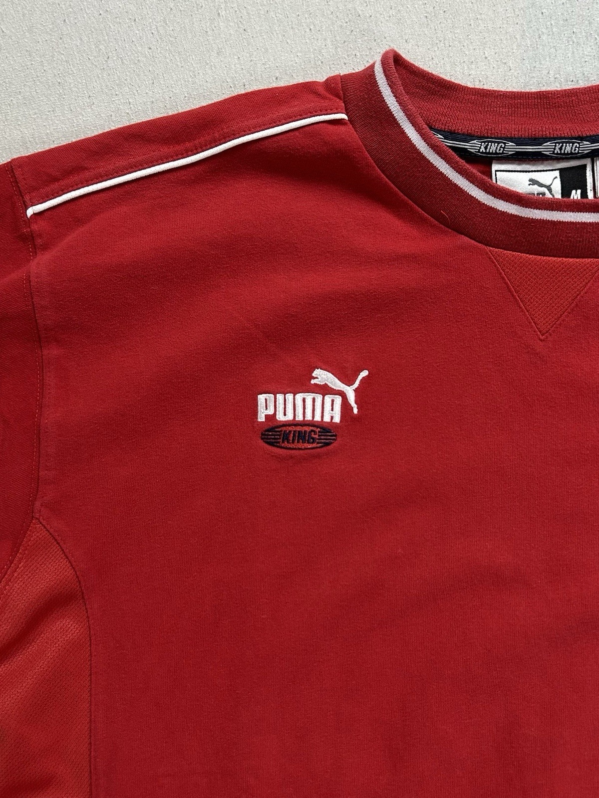 Puma King Vintage T-Shirt | Größe M | Rot | Maße auf den Fotos