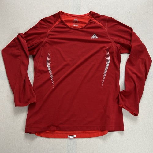 Adidas Supernova Clima365 Langarm Sweatshirt | Größe M | Rot | Maße auf Fotos