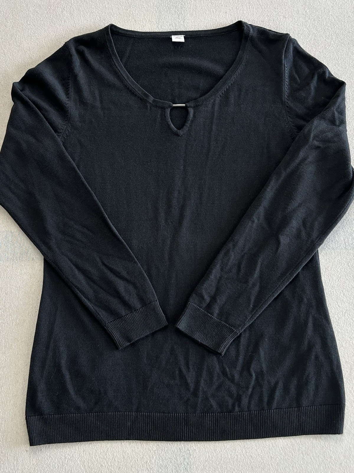 S. Oliver Feinstrick Pullover Damen | Größe 40 | Schwarz