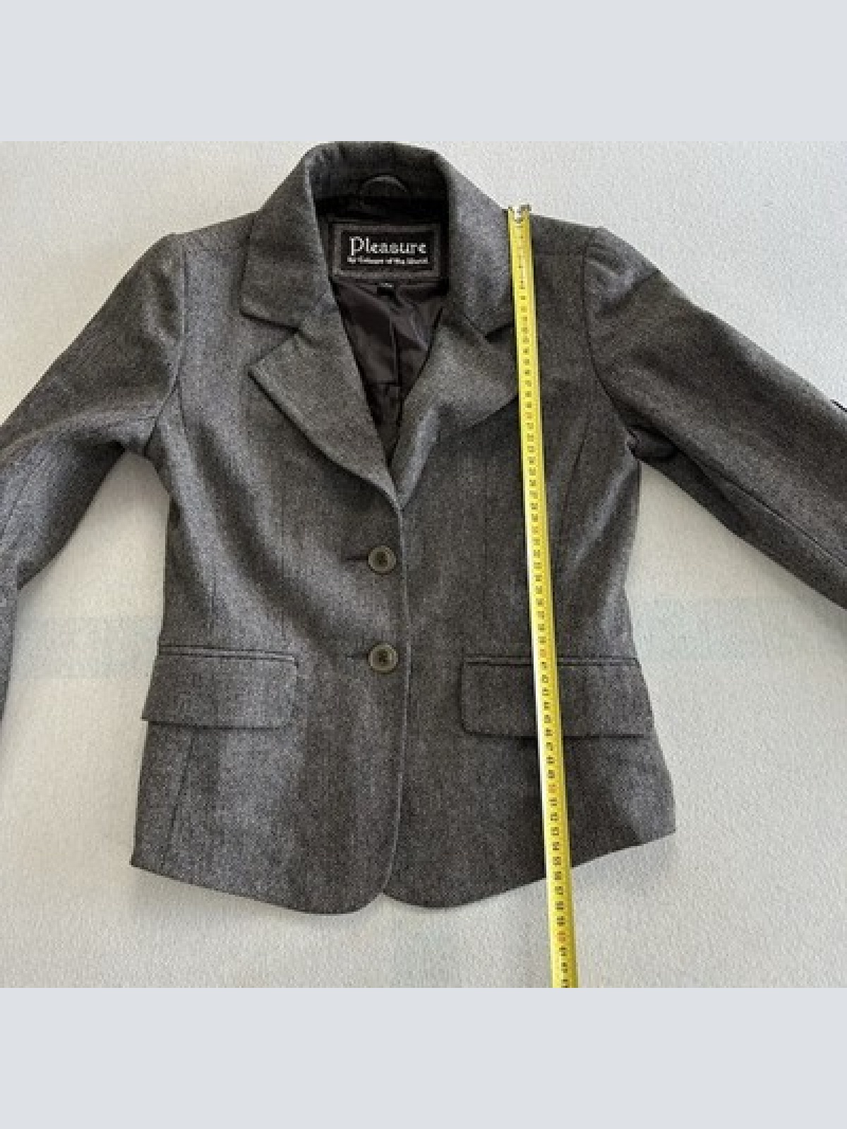 Pleasure by Colours of the World Y2K Blazer Größe 34/36 Grau Maße auf den Fotos