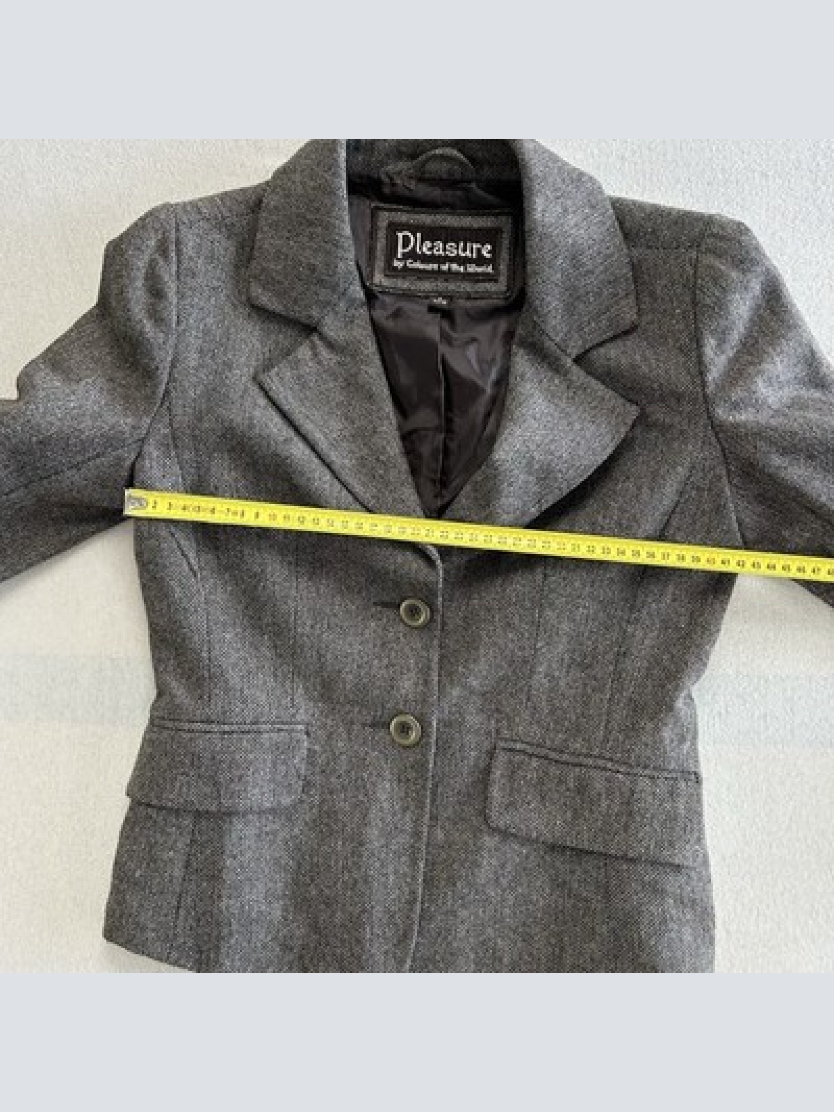 Pleasure by Colours of the World Y2K Blazer Größe 34/36 Grau Maße auf den Fotos