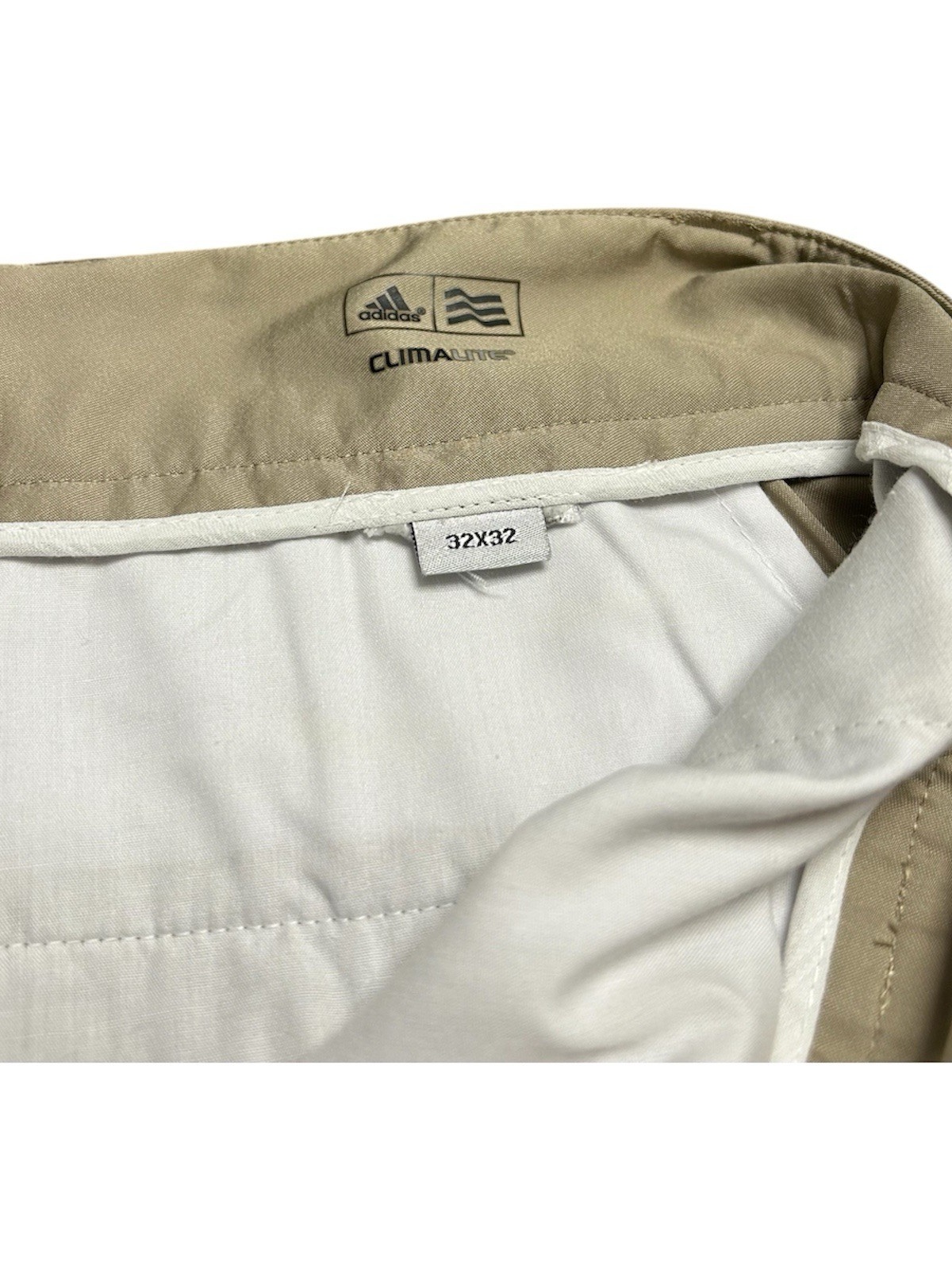 Adidas Golf Hose Herren | Größe W34 L34 | Khaki / Beige | Climalite | Sporthose