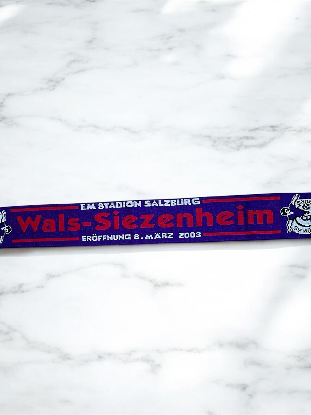 Fan Schal SV Wüstenrot Salzburg zur EM Stadion Salzburg Eröffnung 08.03.2003