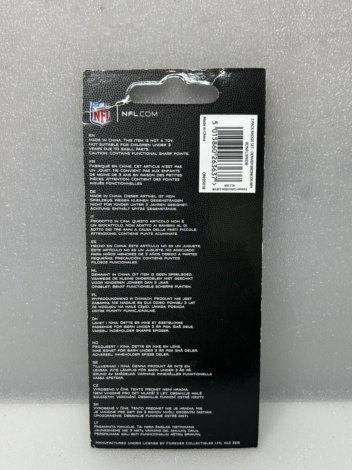 Denver Broncos NFL Pin Badges | Offizielles NFL Merch | NEU! 3 teiliges Set