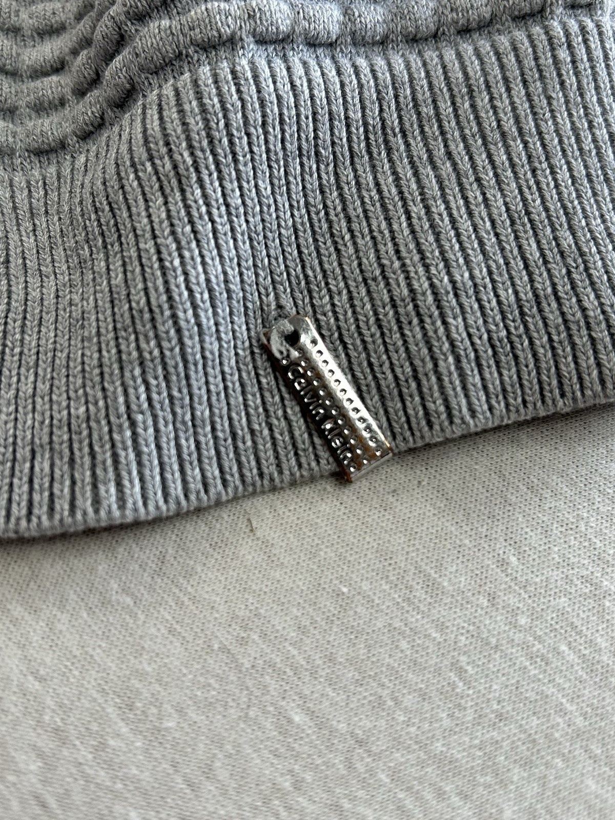 Calvin Klein Pullover Sweater Größe XXL Grau Strick Maße auf den Fotos