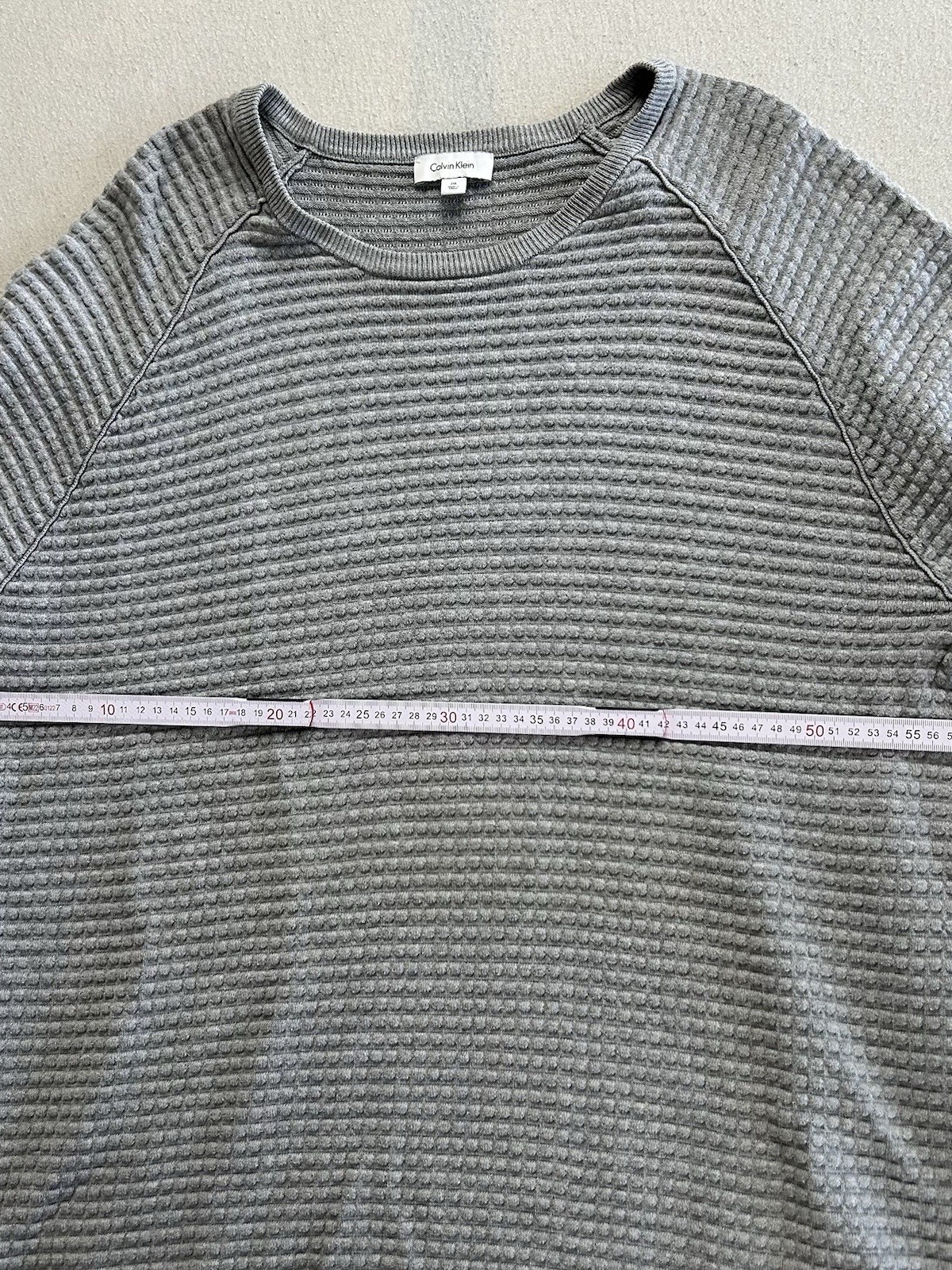 Calvin Klein Pullover Sweater Größe XXL Grau Strick Maße auf den Fotos