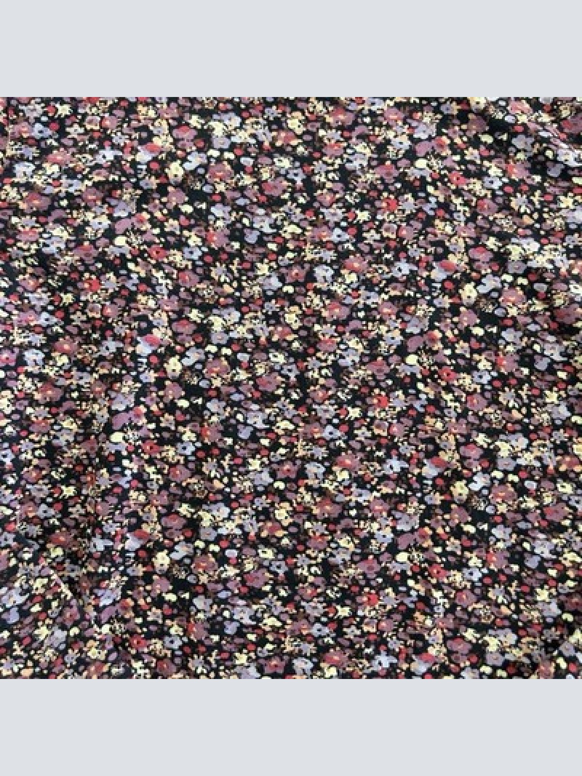 Laura Torelli Fashion Langarmshirt mit Blumenmuster Größe S Slim Maße auf Fotos