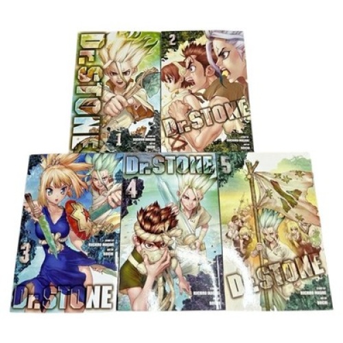 Dr. Stone | Manga | English | Vol. 1 2 3 4 5 | Sehr guter Zustand | Sammelband