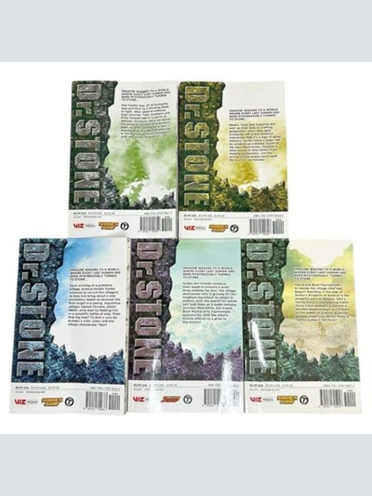 Dr. Stone | Manga | English | Vol. 1 2 3 4 5 | Sehr guter Zustand | Sammelband