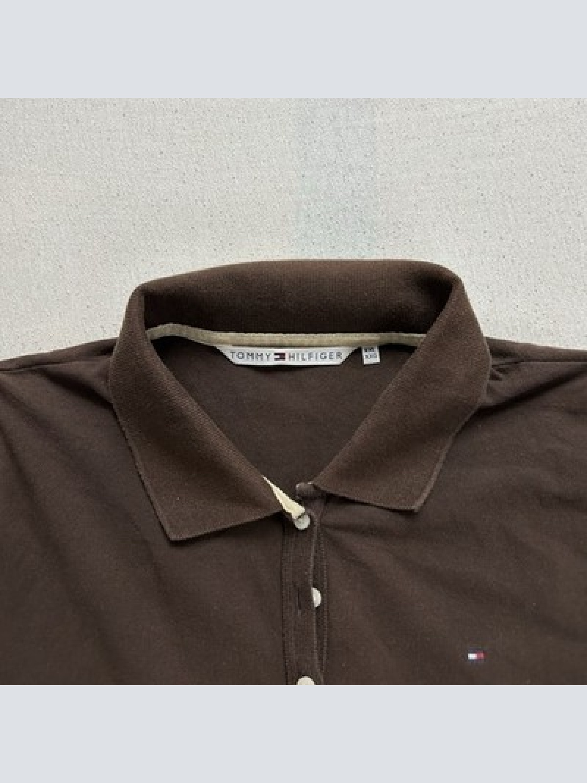 Tommy Hilfiger Polo Damen 3/4 Ärmel | Größe XXL | Braun | Maße auf den Fotos
