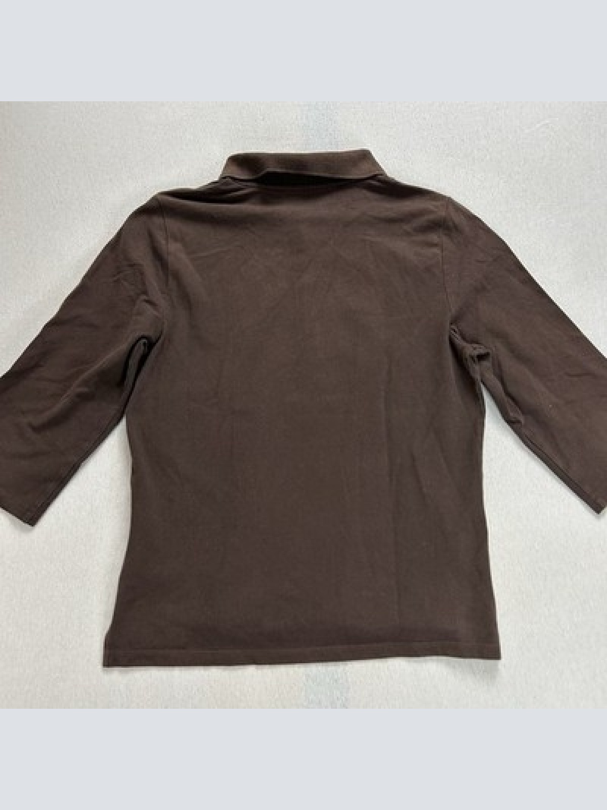 Tommy Hilfiger Polo Damen 3/4 Ärmel | Größe XXL | Braun | Maße auf den Fotos