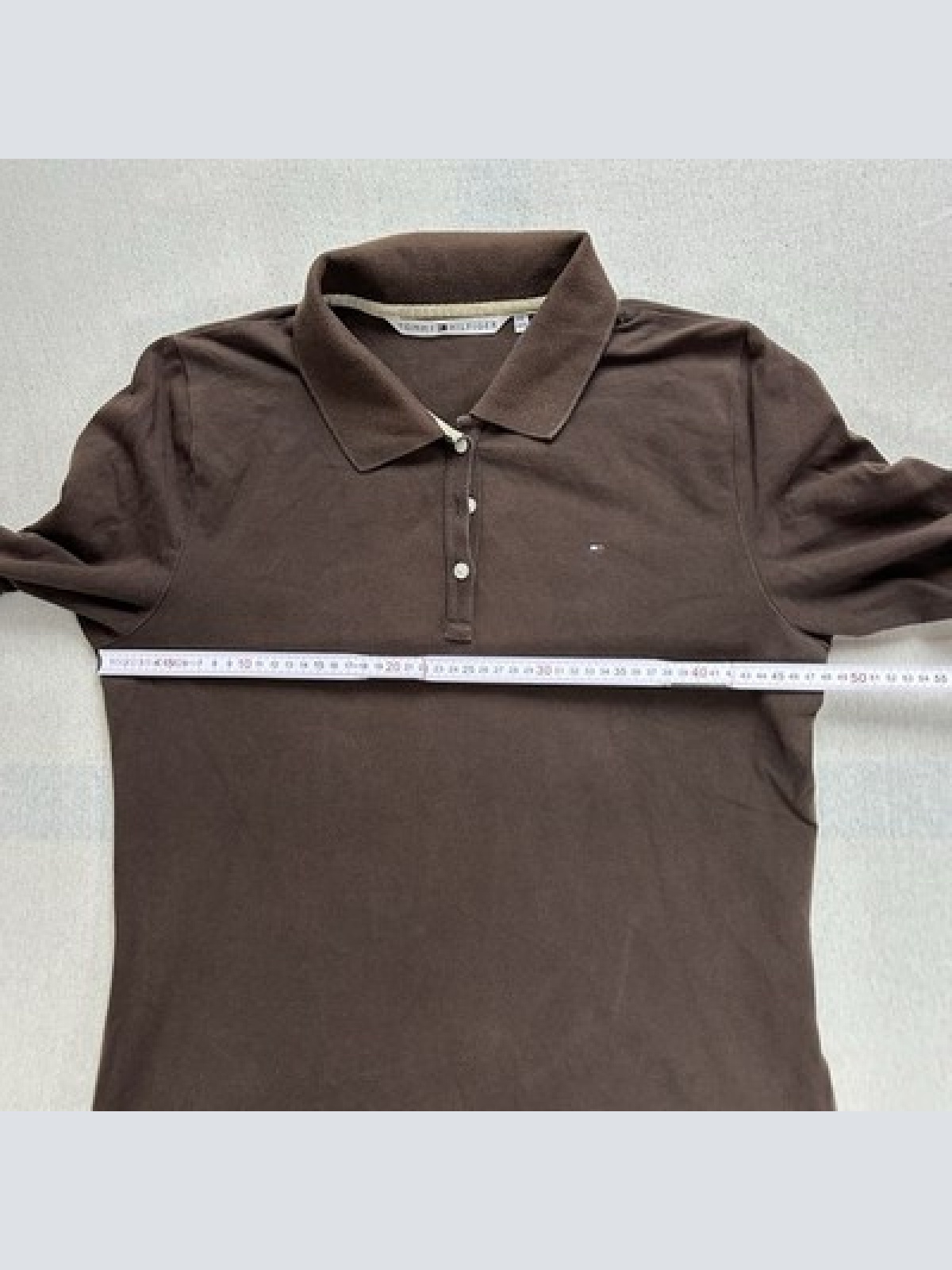 Tommy Hilfiger Polo Damen 3/4 Ärmel | Größe XXL | Braun | Maße auf den Fotos