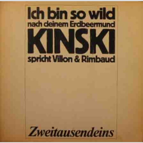 Klaus Kinski - Kinski Spricht Villon Und Rimbaud 1 (LP, Album, Mono, RE)