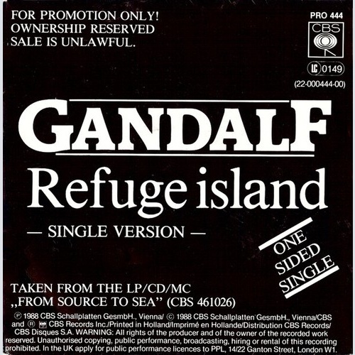 Gandalf - Refuge Island (Single Version) (7", S/Sided, Promo)