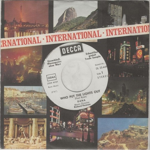 Dana (9) - Who Put The Lights Out (7", Single, Promo)