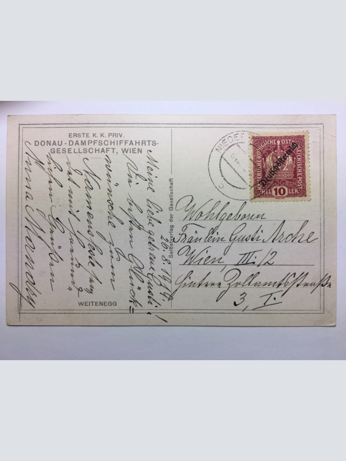 Weitenegg an der Donau (Schmidt) / Künstlerkarte 30129 TH A