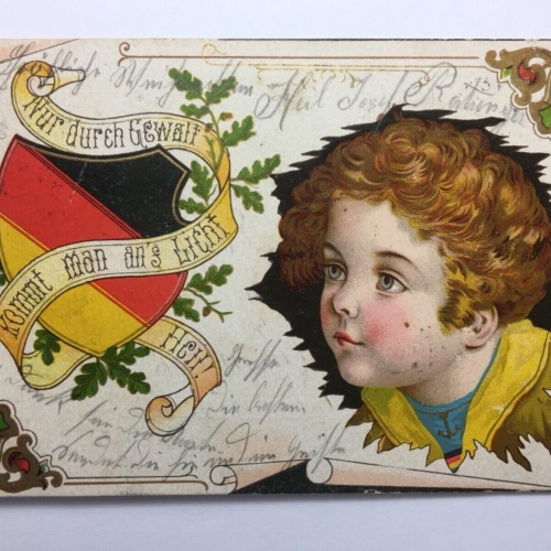 Kind mit Deutscher Fahne / Künstlerkarte 30023 TH