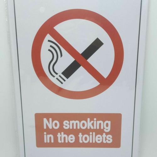 Nostalgie Retro Blechschild "No smoking in the toilets" 30x20 50247