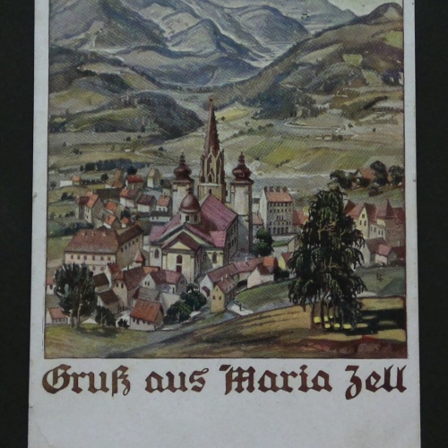 Gruß aus Maria Zell Blick gegen Zellerhüte Gemälde JW 402966 F