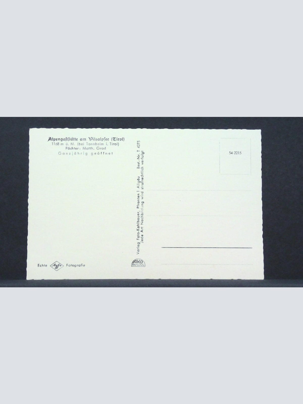 Tirol Vilsalpsee mit Kugelhorn Rauhhorn und Geishorn JW 500237 F