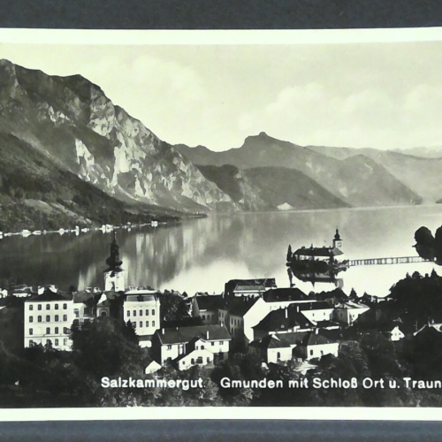 Salzkammergut Gmunden mit Schloß Ort und Traunstein JW 500231 F