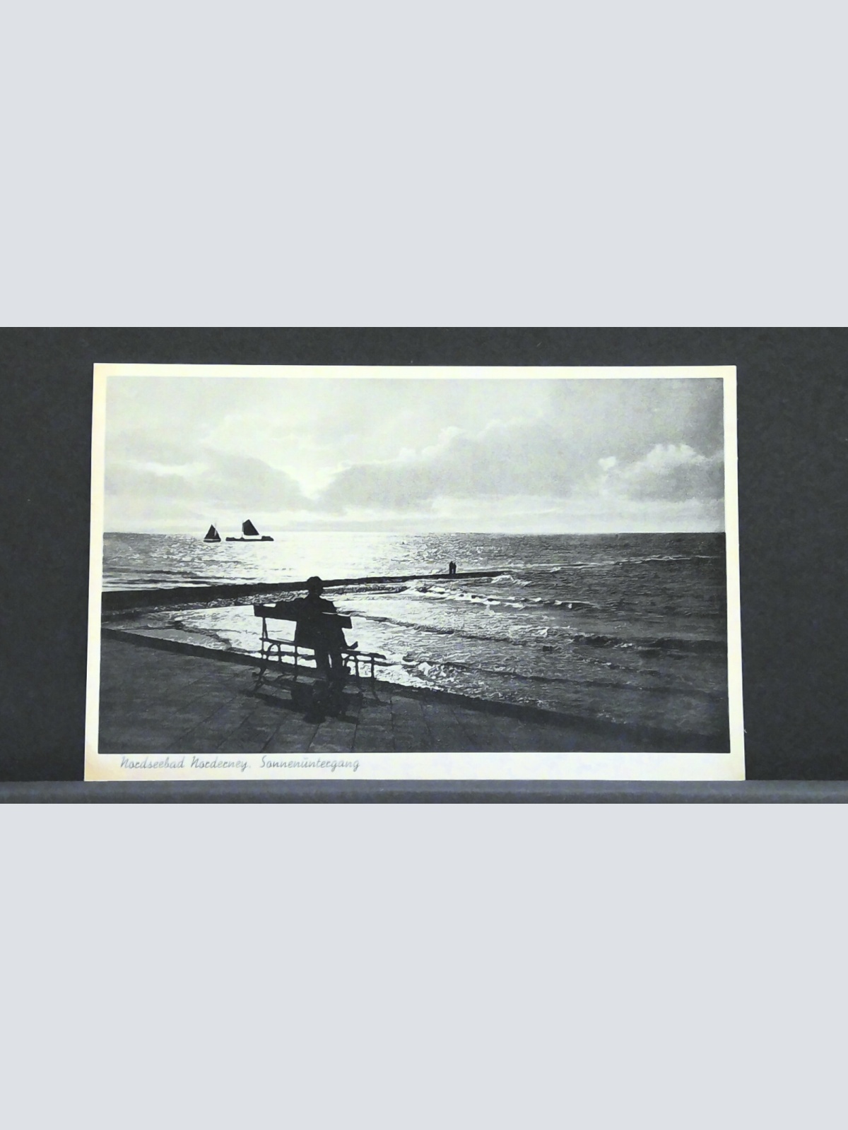 Nordseebad Norderney Sonnenuntergang Meer Schiffe JW 400996 F