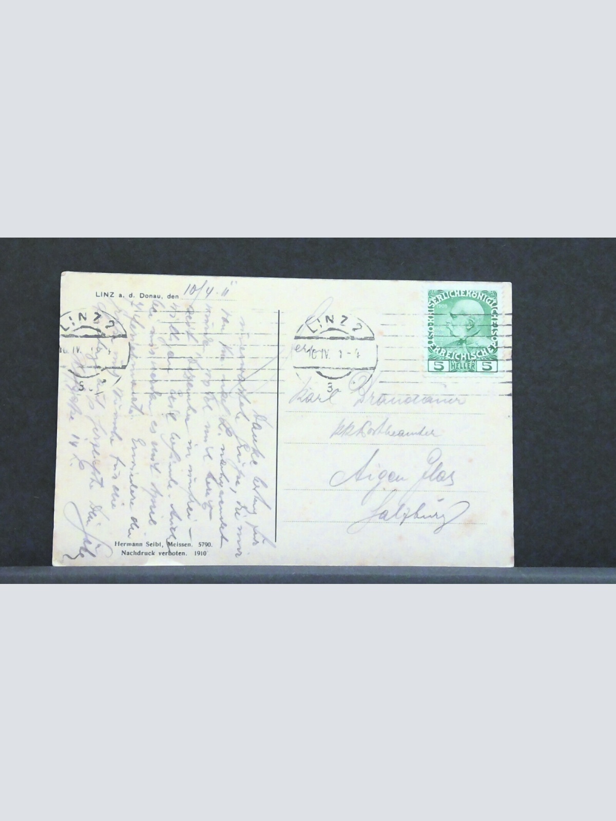 Linz an der Donau Blick nach Margarethen Schiff JW 650269 F