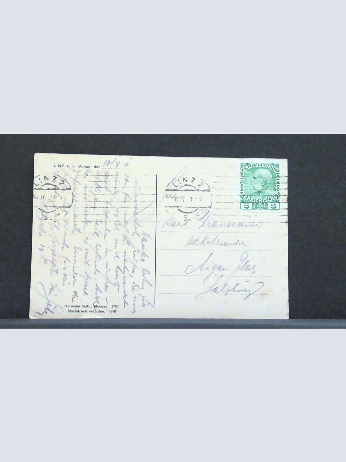 Linz an der Donau Blick nach Margarethen Schiff JW 650269 F