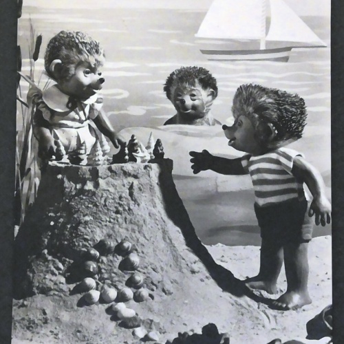 Frohe Feriengrüße Igel Strand Schiff JW 410175 F