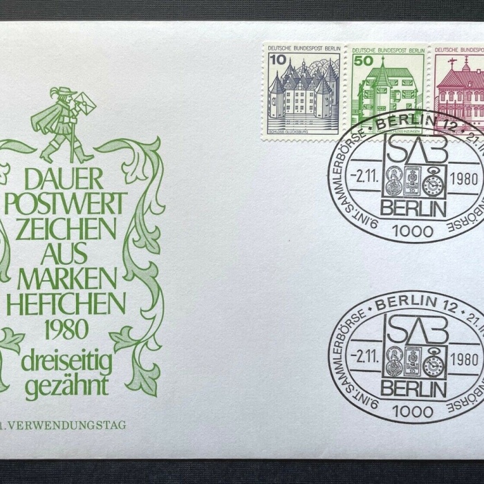 Brief Dauer-Postwertzeichen Sammlerbörse Berlin 1980 ca.16,2x11,3cm 410325
