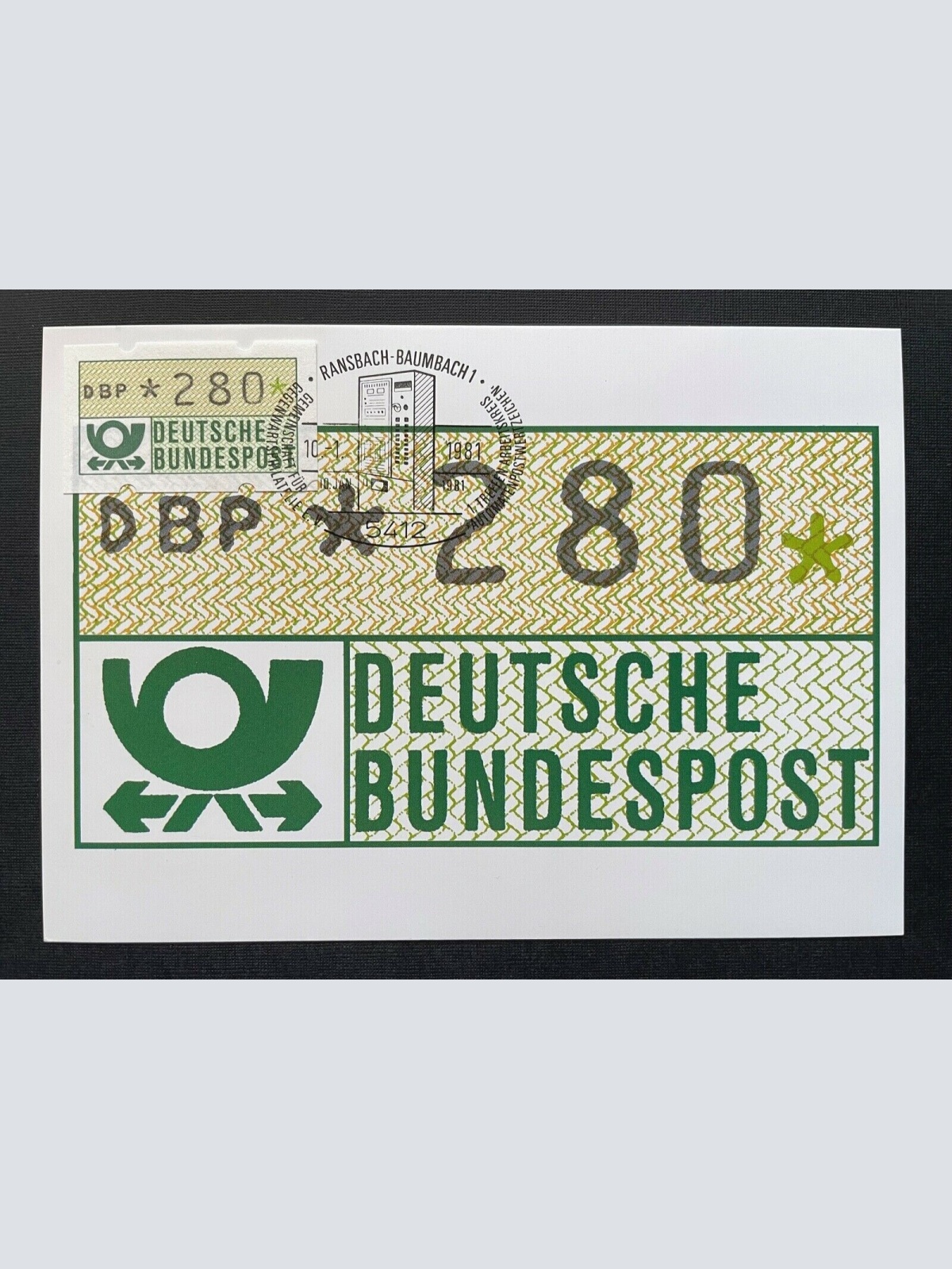 Brief Bundespost Ransbach Baumbach 1981 Deutschland ca.14,7x10,5cm 410327
