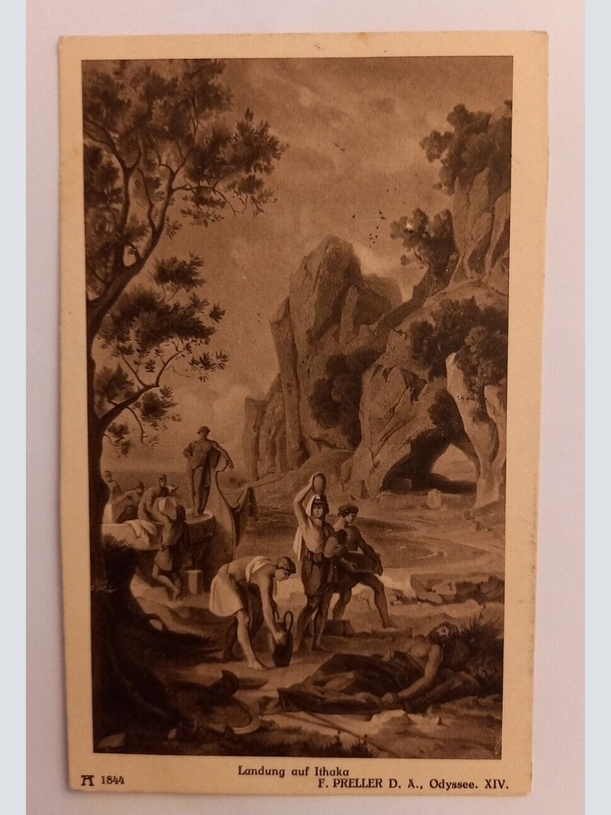 Künstlerkarte Landung auf Ithaka Odyssee 600647A gr D