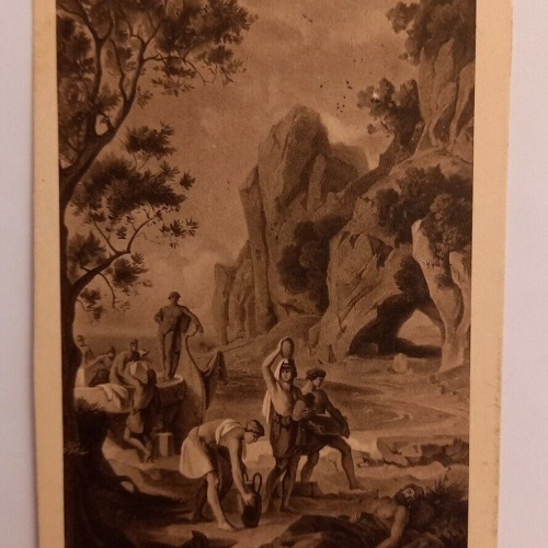 Künstlerkarte Landung auf Ithaka Odyssee 600647A gr D