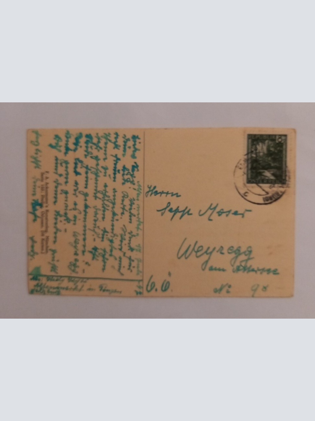 Künstlerkarte Landung auf Ithaka Odyssee 600647A gr D