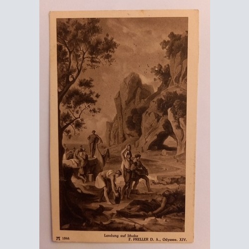 Künstlerkarte Landung auf Ithaka Odyssee 600647A gr D