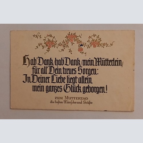 Glückwunschkarte zum Muttertag die besten Wünsche 600672A gr D