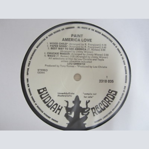 LP- Lou Christie Sacco ?– Paint Americ  / MUSTERPLATTE / ARCHIV / MINT / RAR /